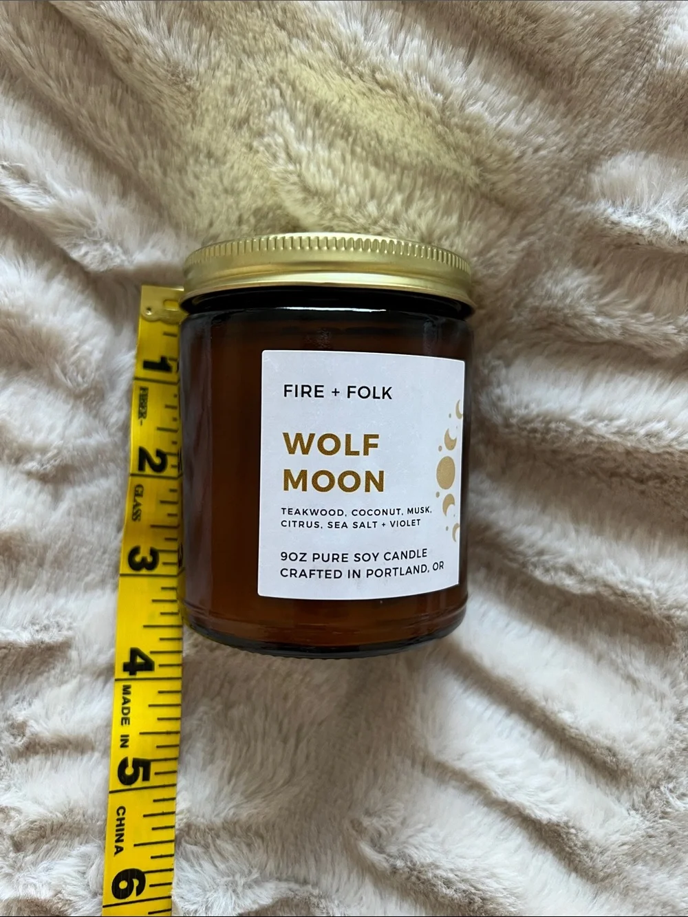 2 for $30 🕯️💛 Fire + Folk “Wolf Moon” Soy Candle • 9oz